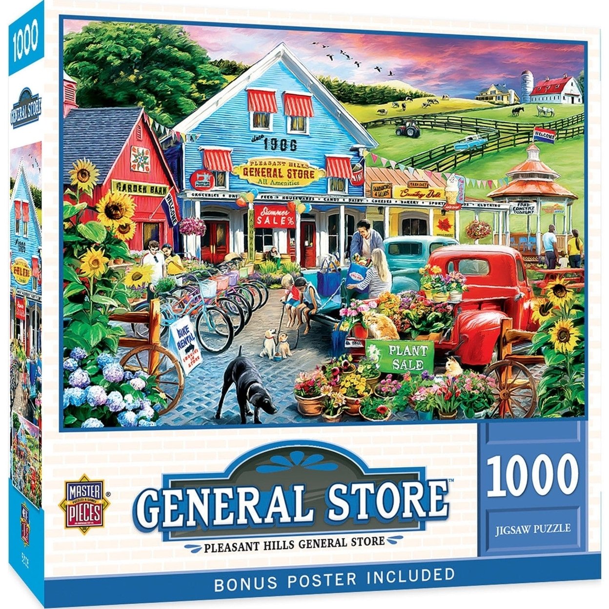 Pleasant Hills 1000 Piece Jigsaw Puzzle General Store Scenic Design Fun Activity