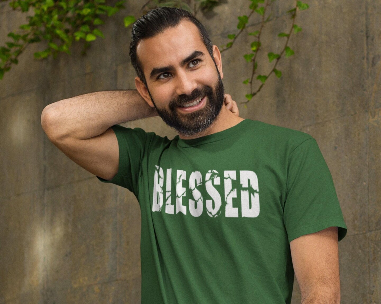 Blessed Men’s Shirt, Handmade Praying Hands T-shirt, Christian Shirt, Religious Shirt, Blessed Shirt, Father's Day Gift, Faith Shirt for Him 1201-M