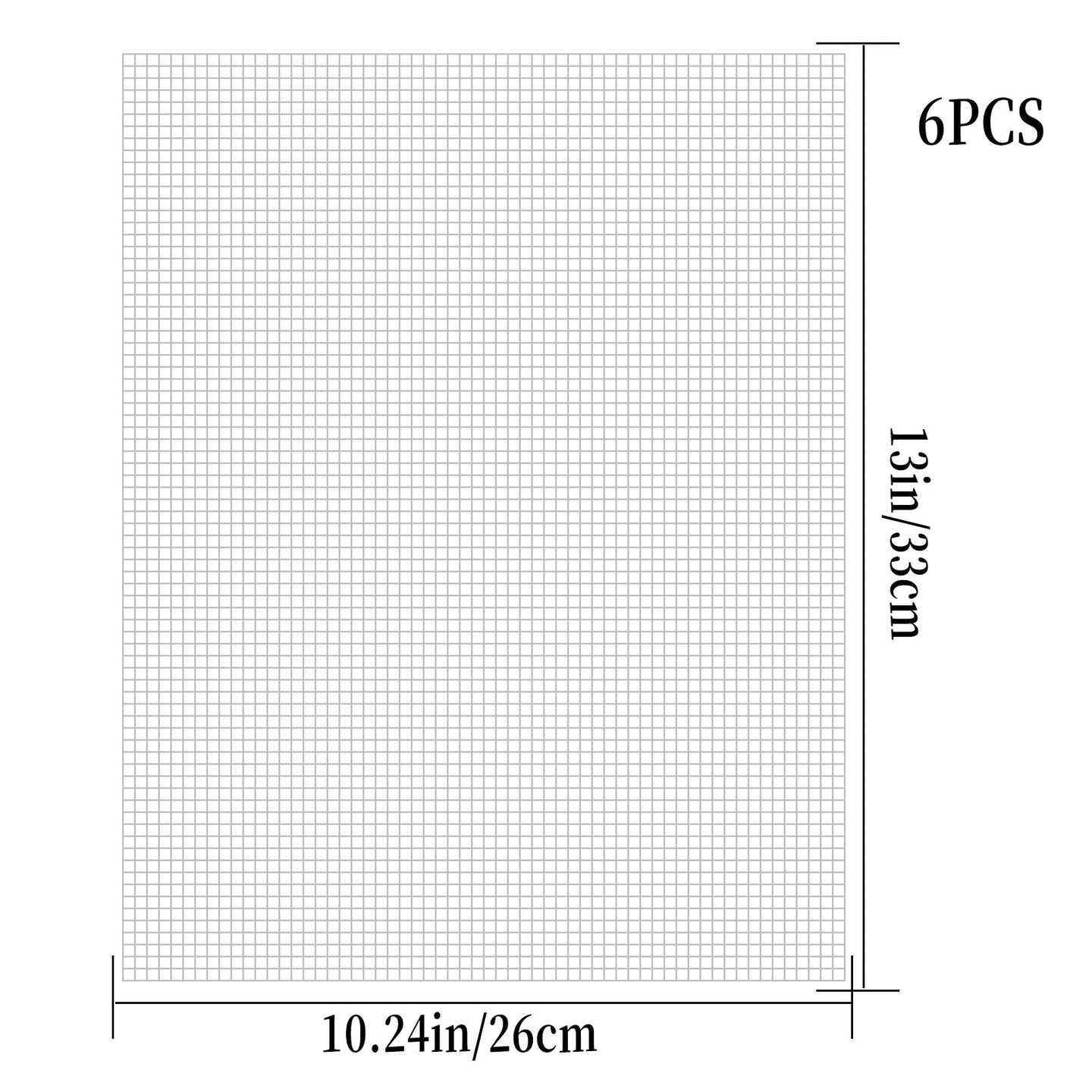 SAVITA 6 Sheets of Plastic Mesh 7 Needlework Canvas for Embroidery and Knitting and Crochet Projects