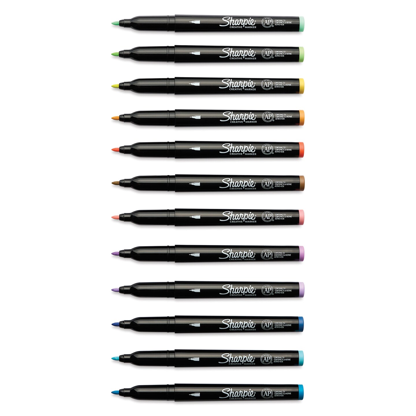 Sharpie Creative Acrylic Markers - Set of 12, Earth Tones, Fine Tip