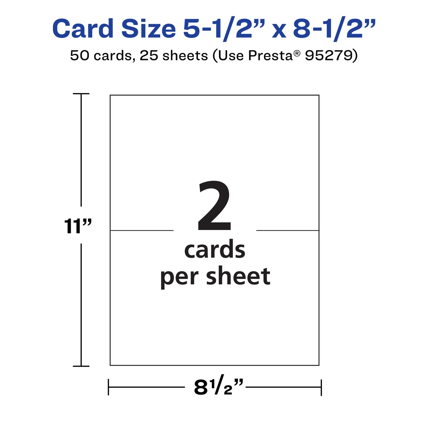 Avery 5-1/2&#x22; x 8-1/2&#x22; Rectangle, Glossy White Invitation Cards