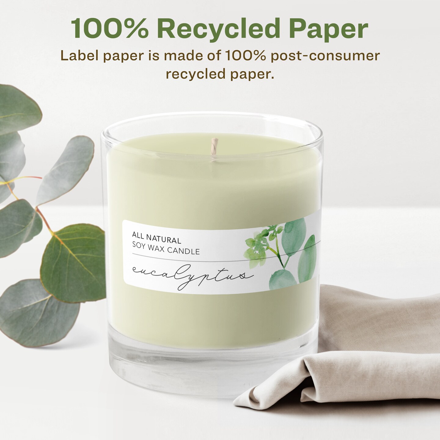 Avery Recycled Matte White Labels,  1-1/2&#x22; x 7-1/2&#x22; Rectangle