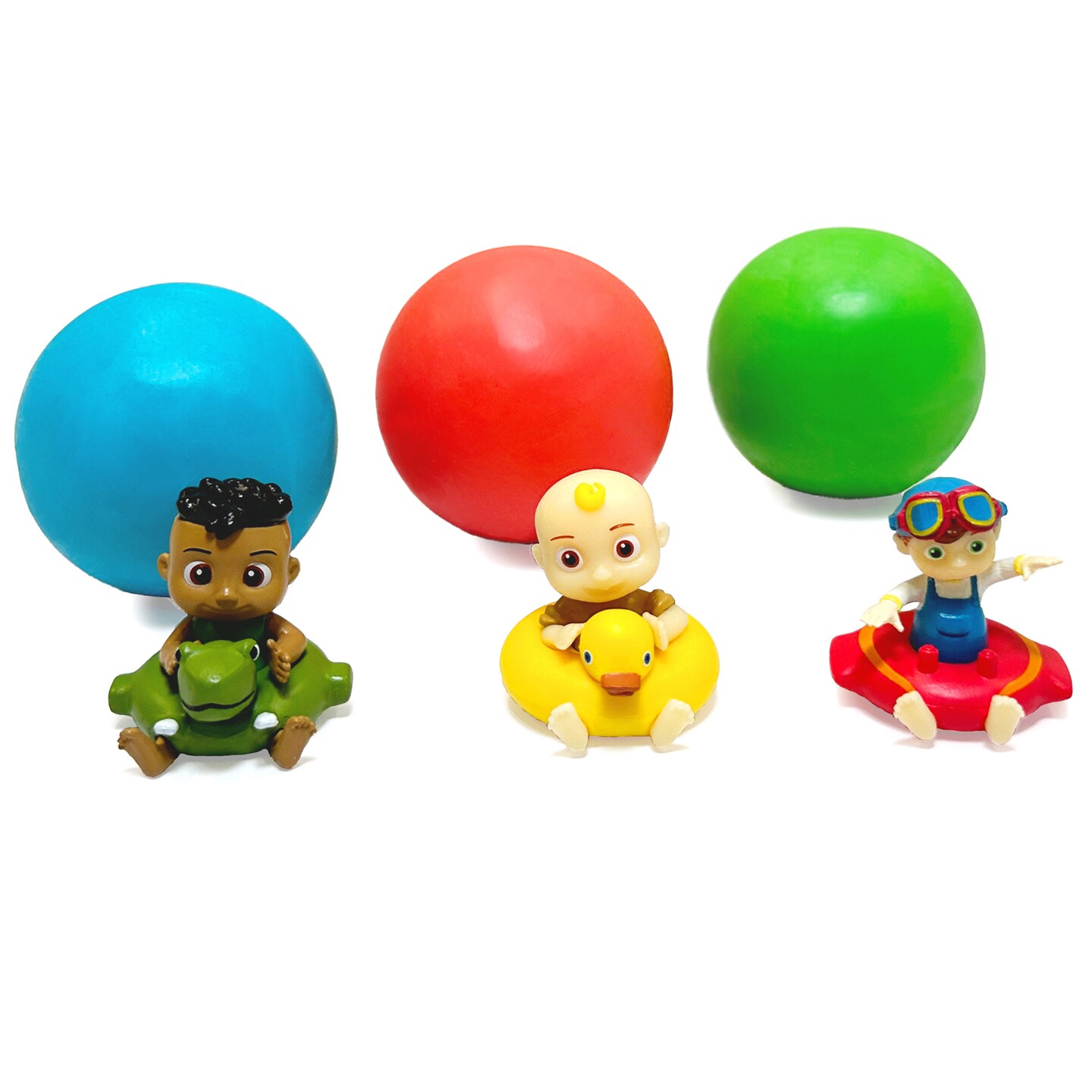 CoComelon SUDs SOAPrize Fun Pack - 3pk Includes Dino Cody, Ducky JJ, &#x26; Captain TomTom, Multicolored, Kids Soap Balls With Toys Inside, Item #8888