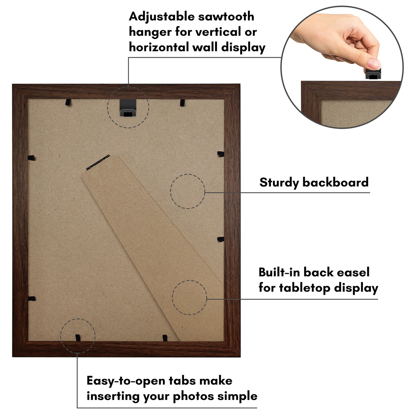 Americanflat Picture Frame with Oval-Shaped Mat - Ideal for Any Room, Living Rooms, Dorm Room