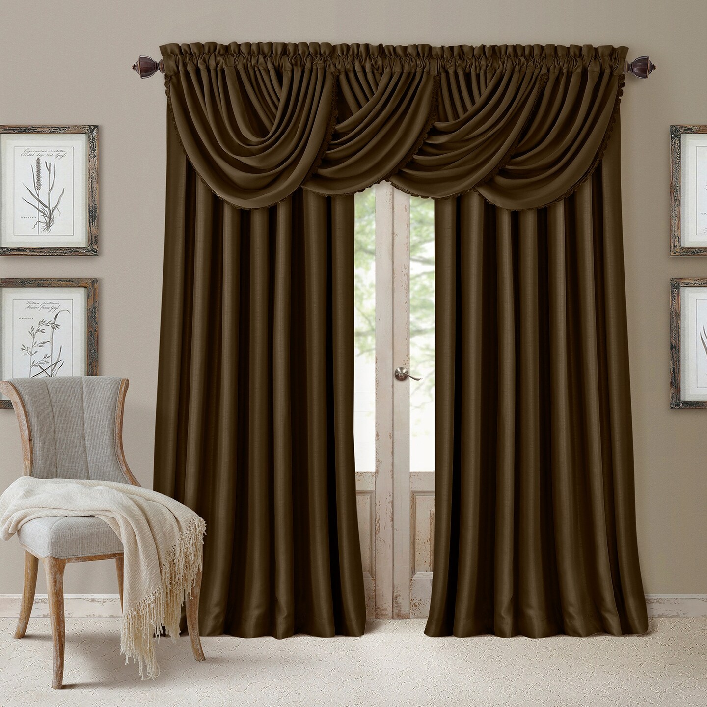 Threadmade Home All Seasons Blackout Window Curtain, Chocolate - 52"W x 84"L