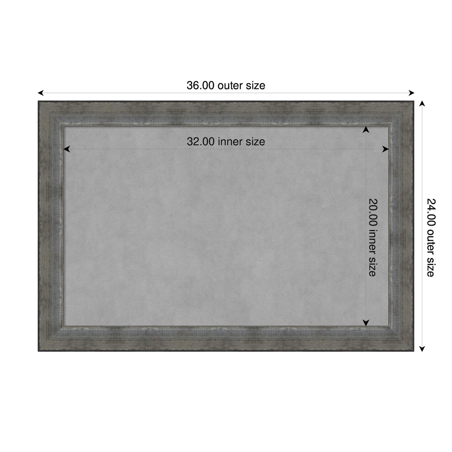 Forged Pewter Wood Framed Magnetic Board