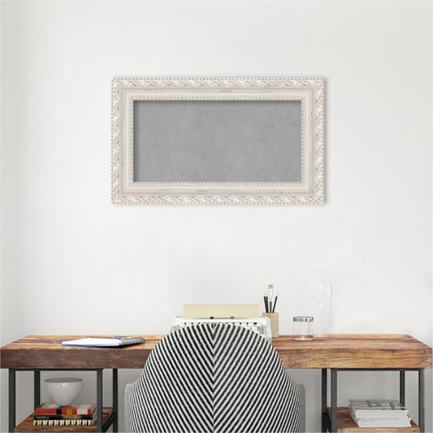 Opera Off White Wood Framed Magnetic Board