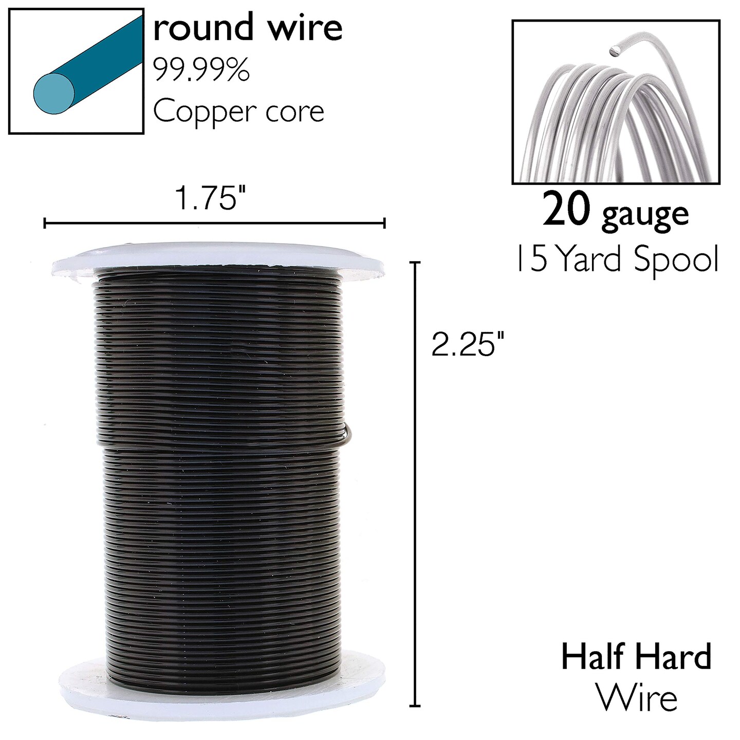 The Beadsmith Wire Elements Lacquered Tarnish-Resistant Copper Wire