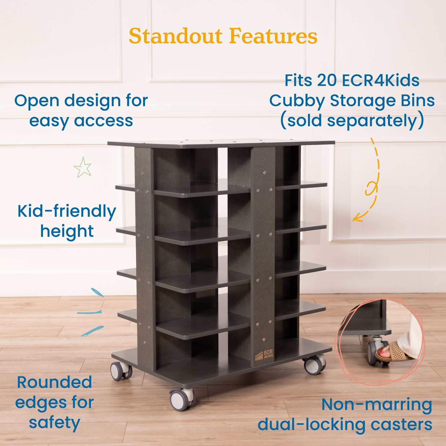 Cubby Storage Bin Tower 5x4, Classroom Furniture