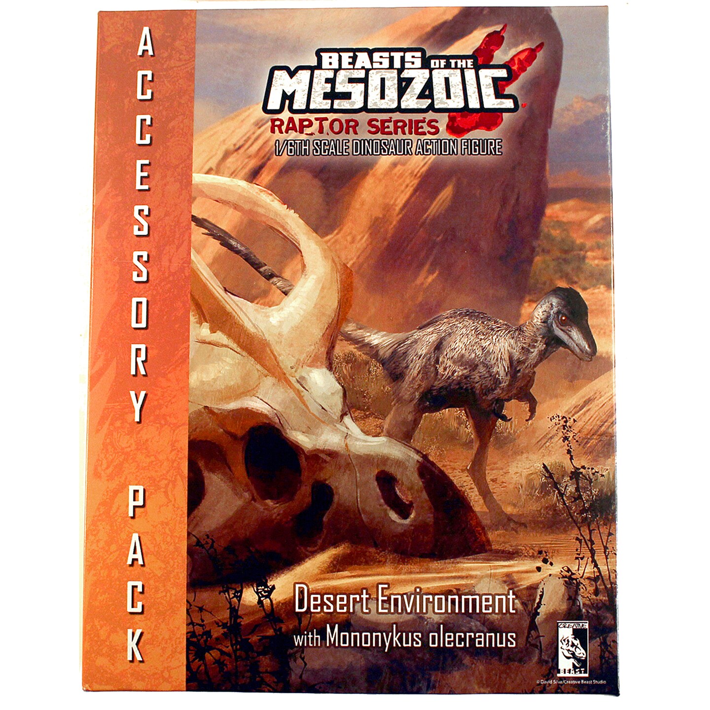 Beasts Of The Mesozoic: Accessory Pack: Desert Environment With Mononykus O. - 1/6th Scale Dinosaur Action Figure Set, Collectible, Hand-Painted