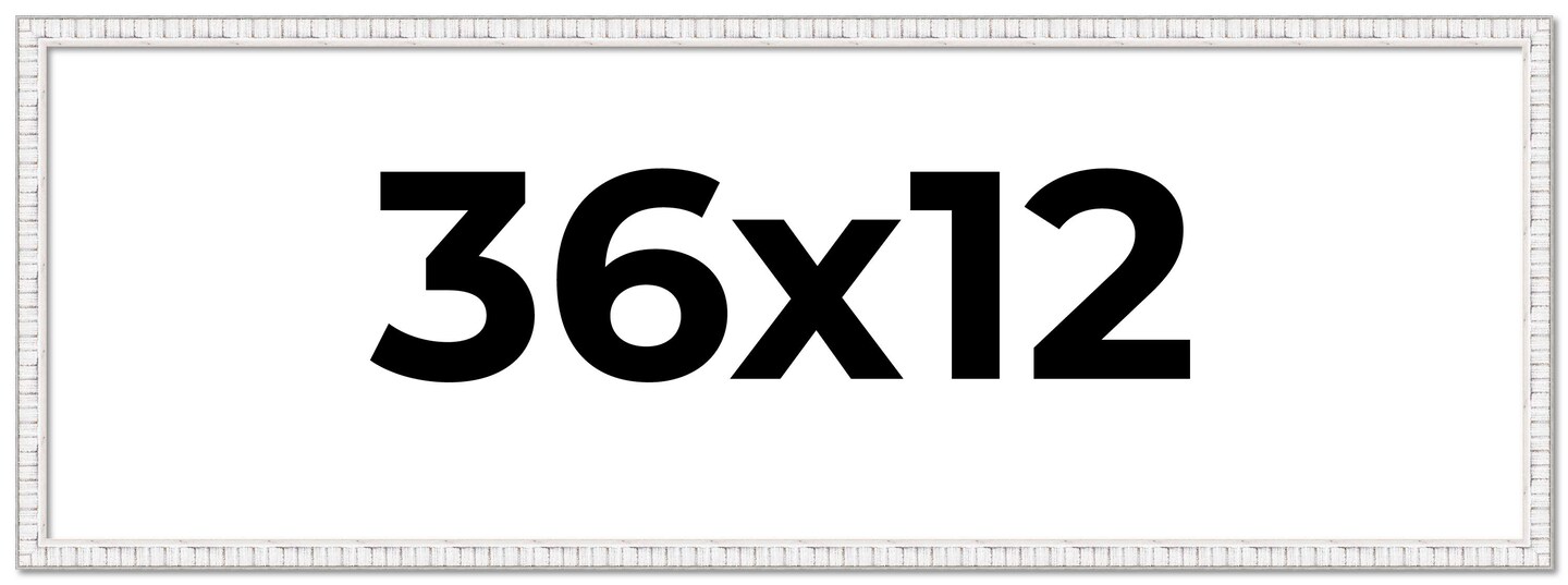 Panoramic Textured White Picture Frame - UV Acrylic, Foam Board Backing, Hanging Hardware