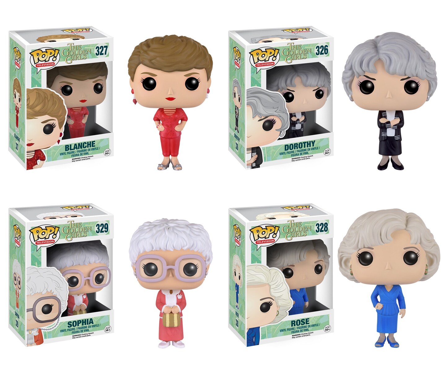 Funko Golden Girls: POP! TV Collectors Set; Sophia, Rose, Blanche, Dorothy