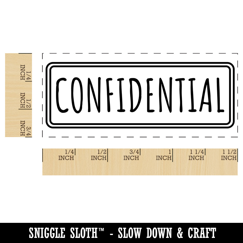 Confidential Double Line Border Document Self-Inking Rubber Stamp Ink Stamper for Business Office