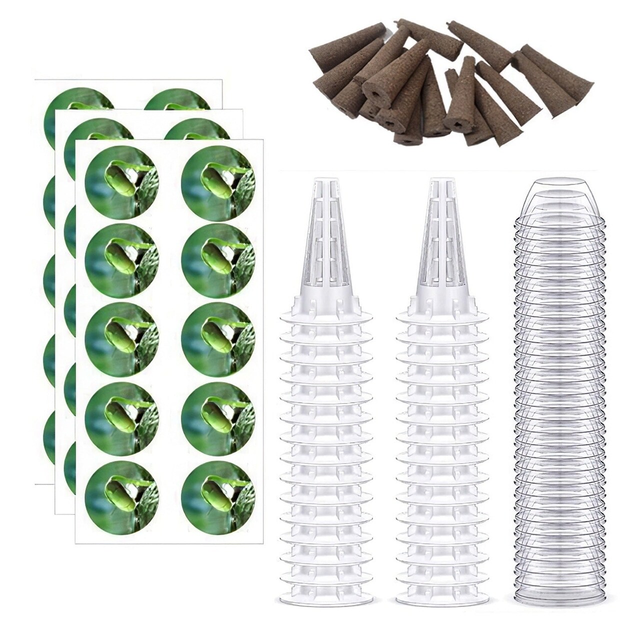 120Pcs Seed Pod Kit Hydroponic Garden Growing Containers Grow Anything Kit With 30Pcs Baskets 30Pcs Lids 30Pcs Sponged