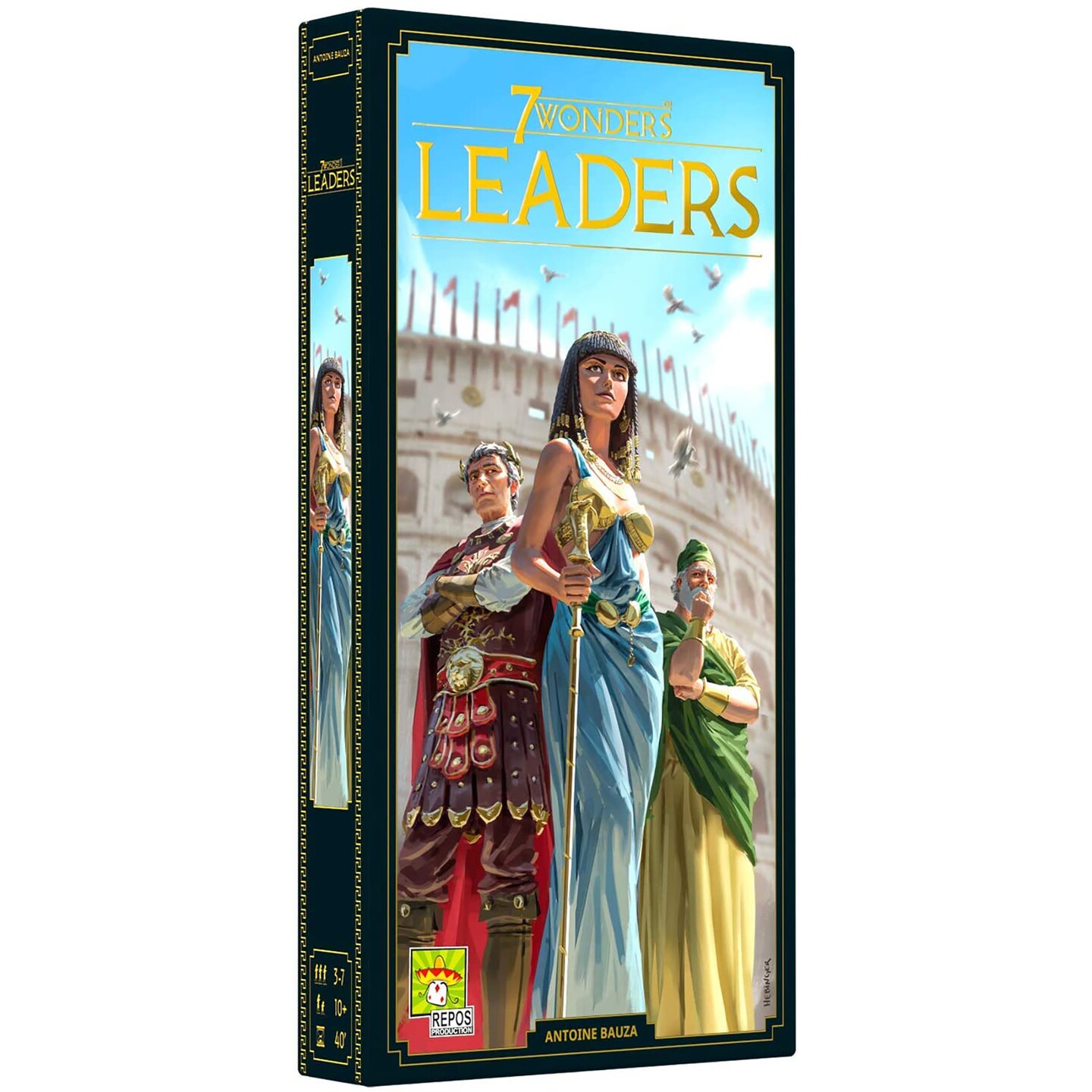 7 Wonders: Leaders Expansion - Strategy Card Game, Ages 10+, 3-7 Players, 40 Min