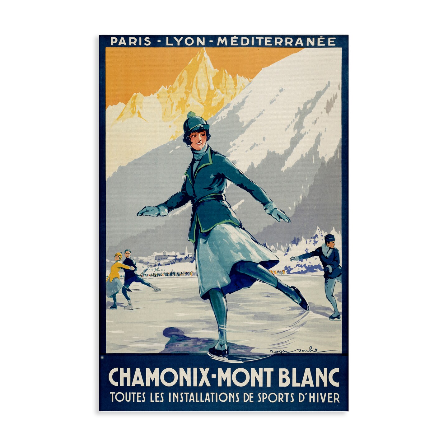 Stupell Industries Vintage Ice Skating Advertisement Canvas Design by Marcus Jules