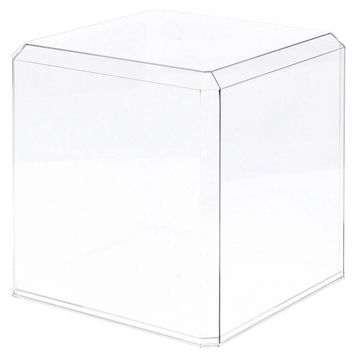 Pioneer Plastics 1010CPBASE Clear Plastic Display Case with Base for Basketballs, Soccer Balls, and Baseball Gloves, 9.75" W x 9.75" D x 9.625" H