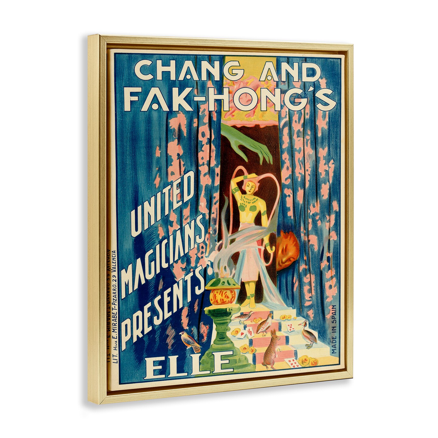 Stupell Industries Vintage Magician Show Advertisement Floating Frame Design by Marcus Jules