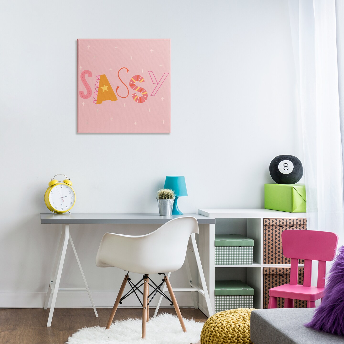 Stupell Industries Pink &#x26; Yellow Sassy Typography Canvas Design by Sazerelli Designs