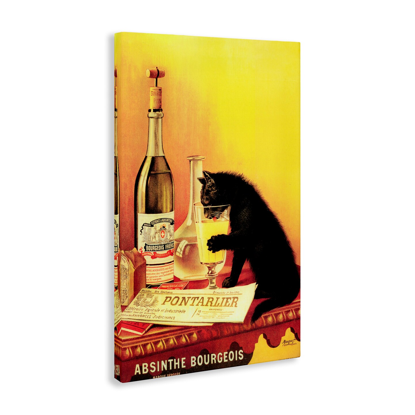 Stupell Industries Vintage Cat &#x26; Absinthe Canvas Design by Marcus Jules