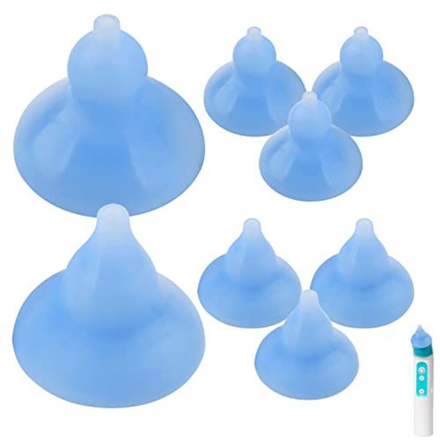 IMPRESA 8 Pack Replacement Silicone Tips Compatible with Nose Frida Electric Nasal Aspirator - Extra Tips for Nasal Aspirator for Baby and Toddler - 2 Shapes Included