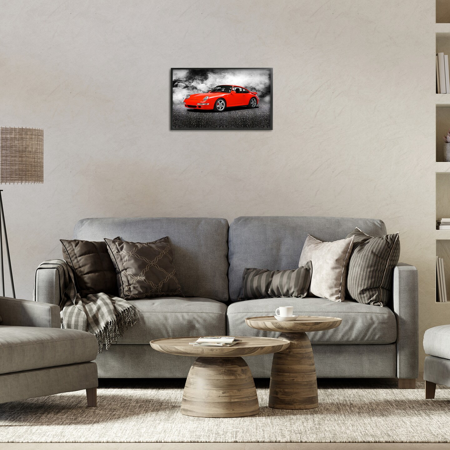 Stupell Industries Bold Red Sports Car Framed Giclee Design by Mark Rogan