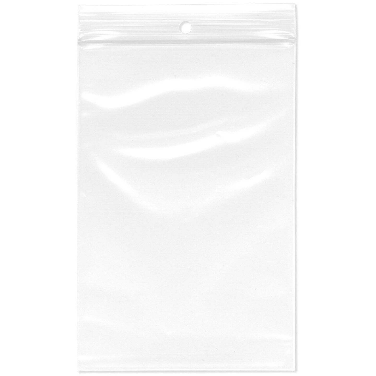 Plymor 4" x 6", 4 Mil with Hang-Hole Heavy Duty Zipper Reclosable Plastic Bags