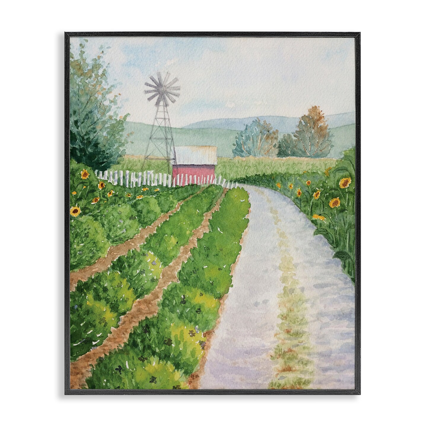 Stupell Industries Tranquil Farm Path Framed Giclee Design by Stephanie Fielden