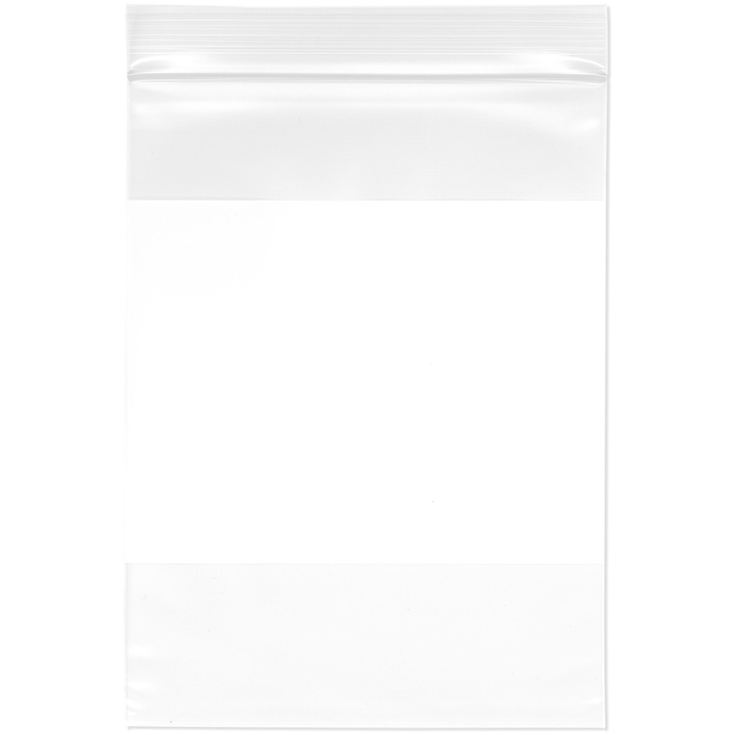 Plymor 6" x 8", 4 Mil with White-Block Heavy Duty Zipper Reclosable Plastic Bags