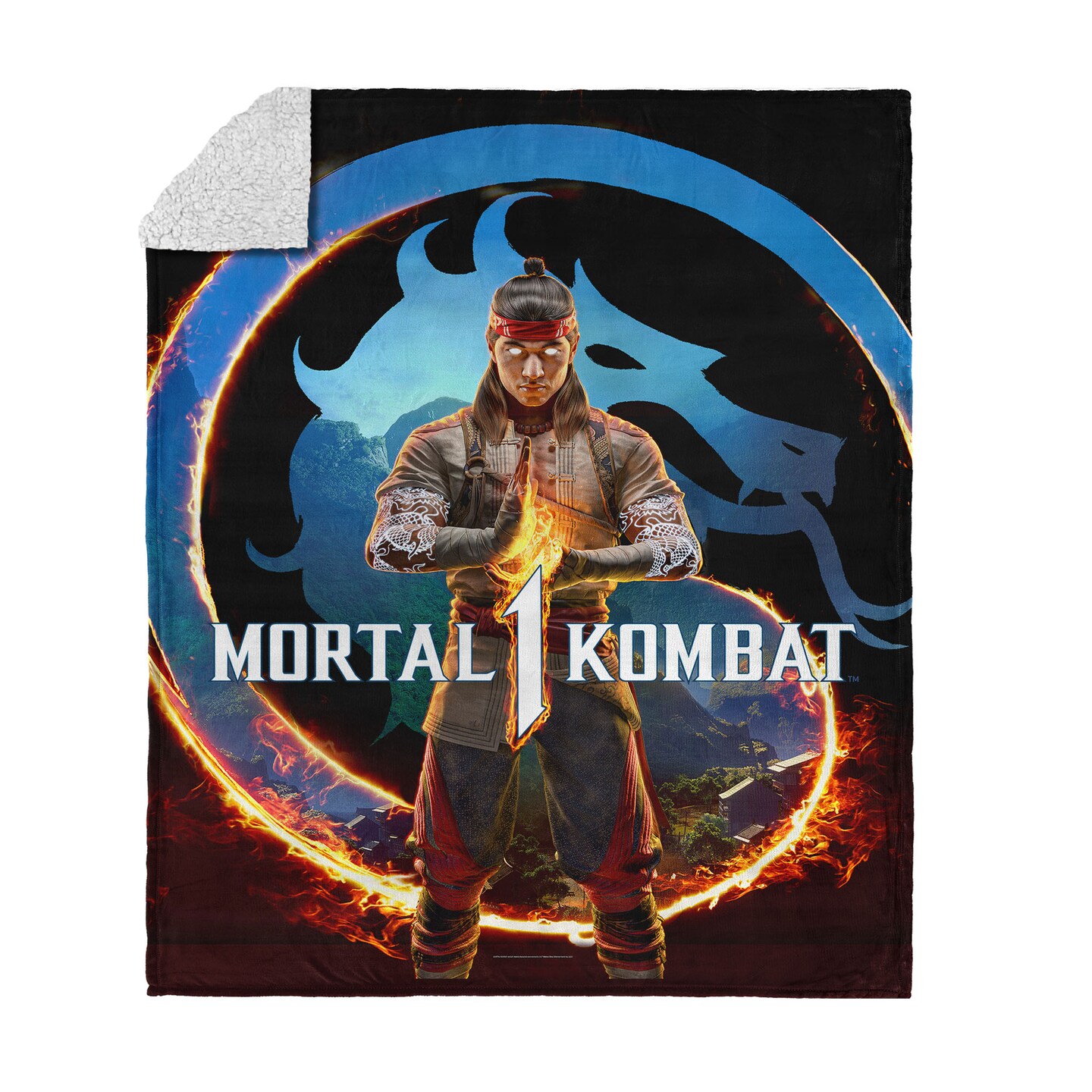 Warner Brothers Mortal Kombat Silk Touch Sherpa Throw Blanket