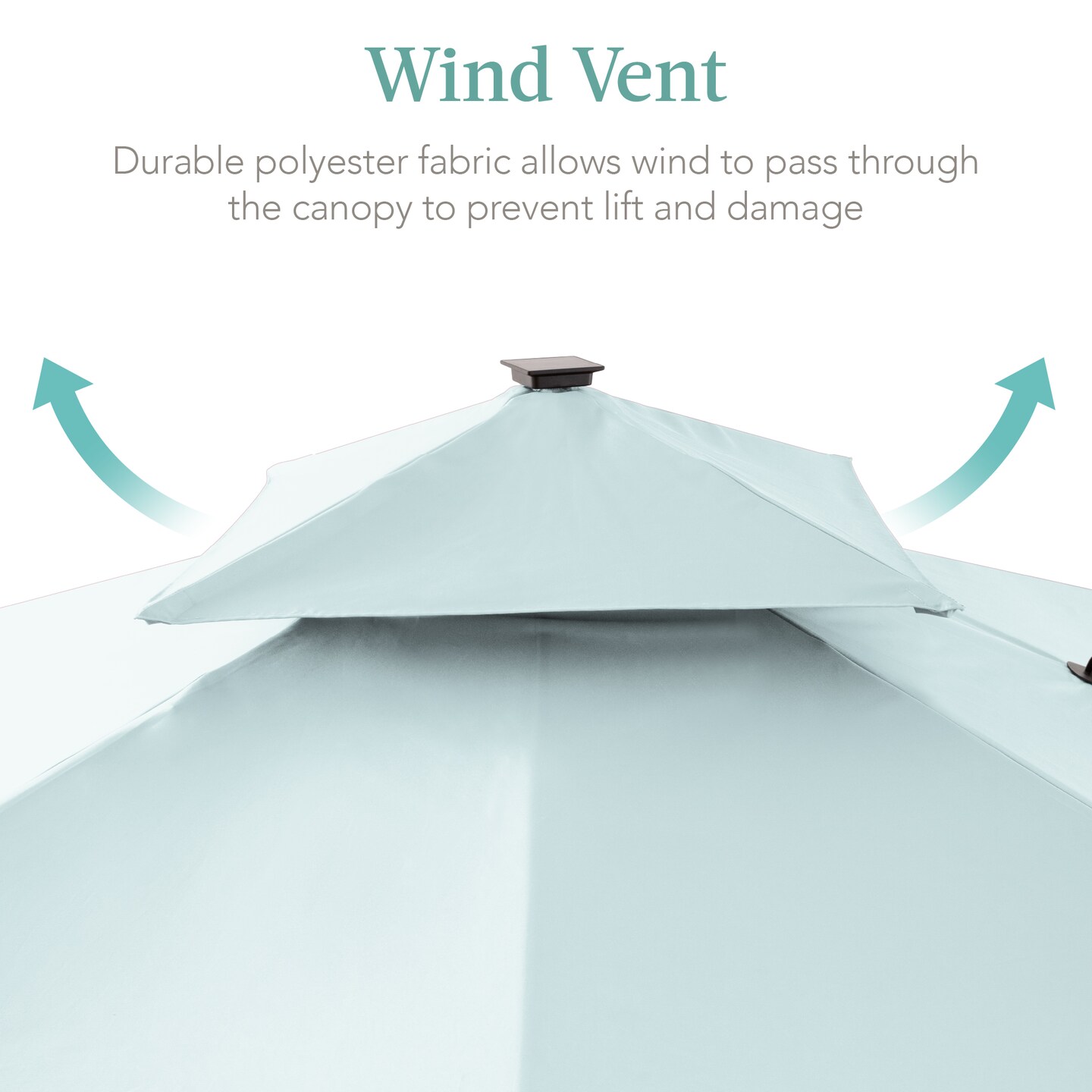 Best Choice Products 10x10ft 2-Tier Square Outdoor Solar LED Cantilever Patio Umbrella w/ Base Included