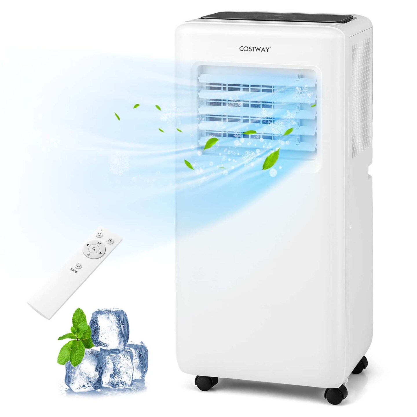 Costway 8000 BTU Portable Air Conditioner 3 in 1 Air Cooler with Fan & Dehumidifier 5000 BTU(8000BTU ASHRAE)