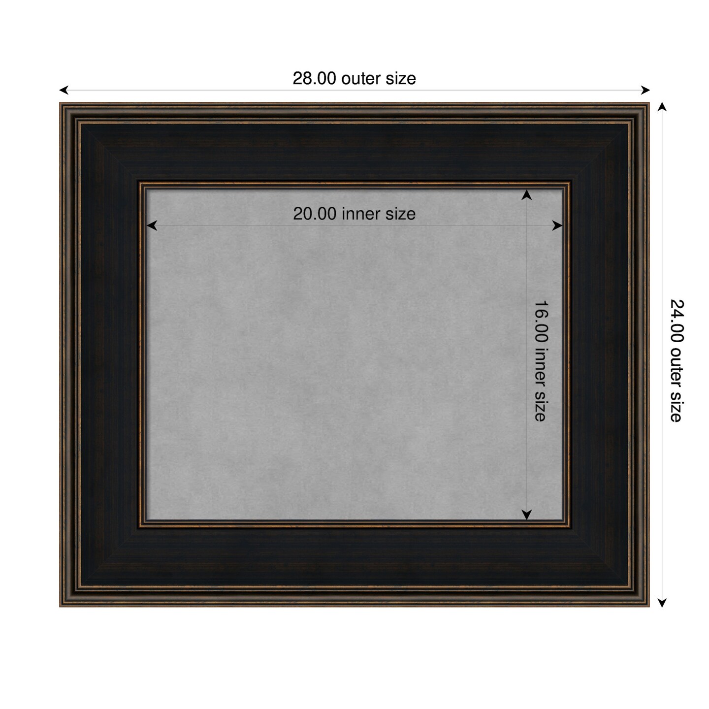 Mezzanine Espresso Wood Framed Magnetic Board