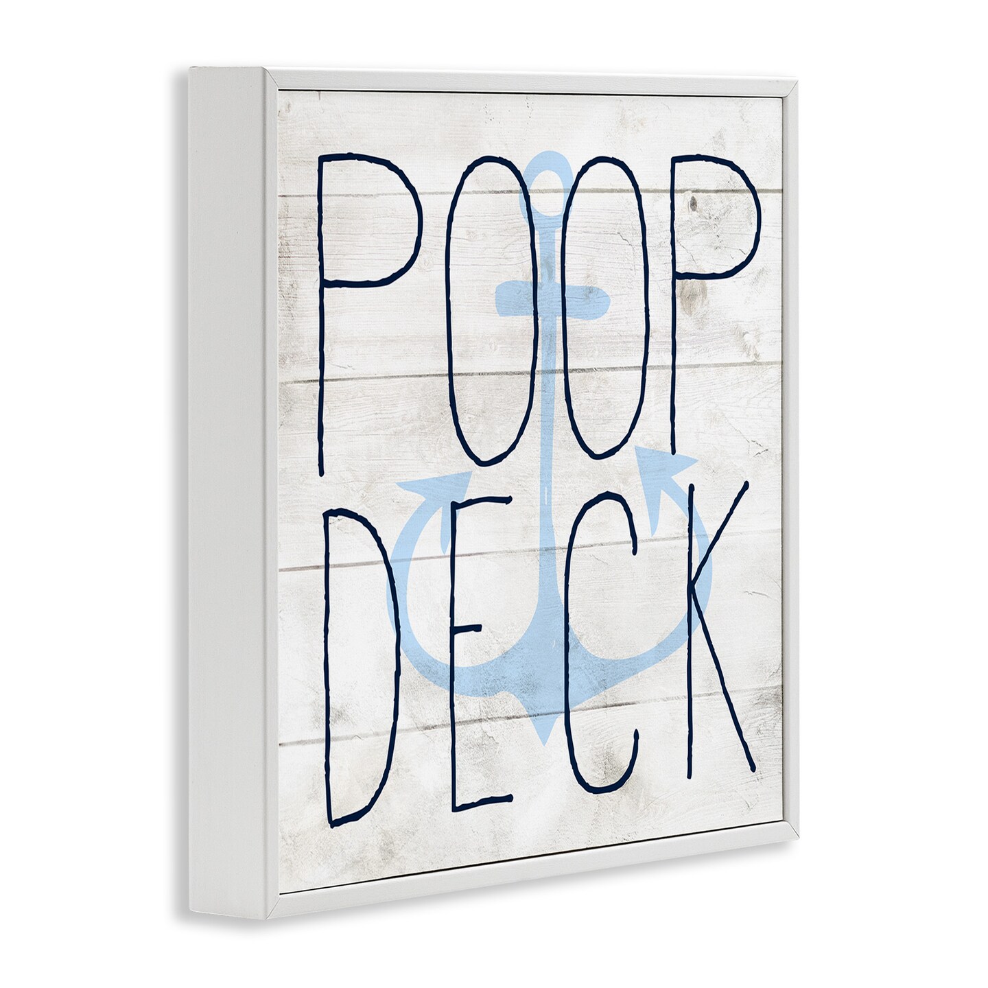 Stupell Industries Poop Deck Funny Beach House Framed Giclee Art