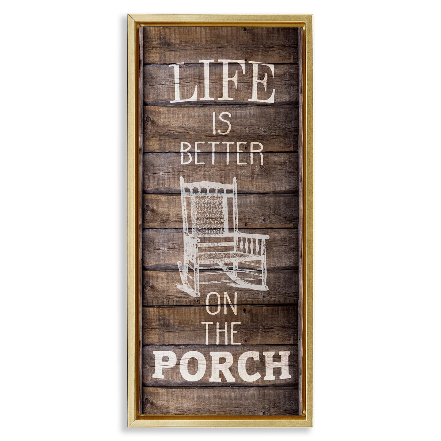 Stupell Industries Porch Life Country Rustic Framed Floater Canvas Wall Art