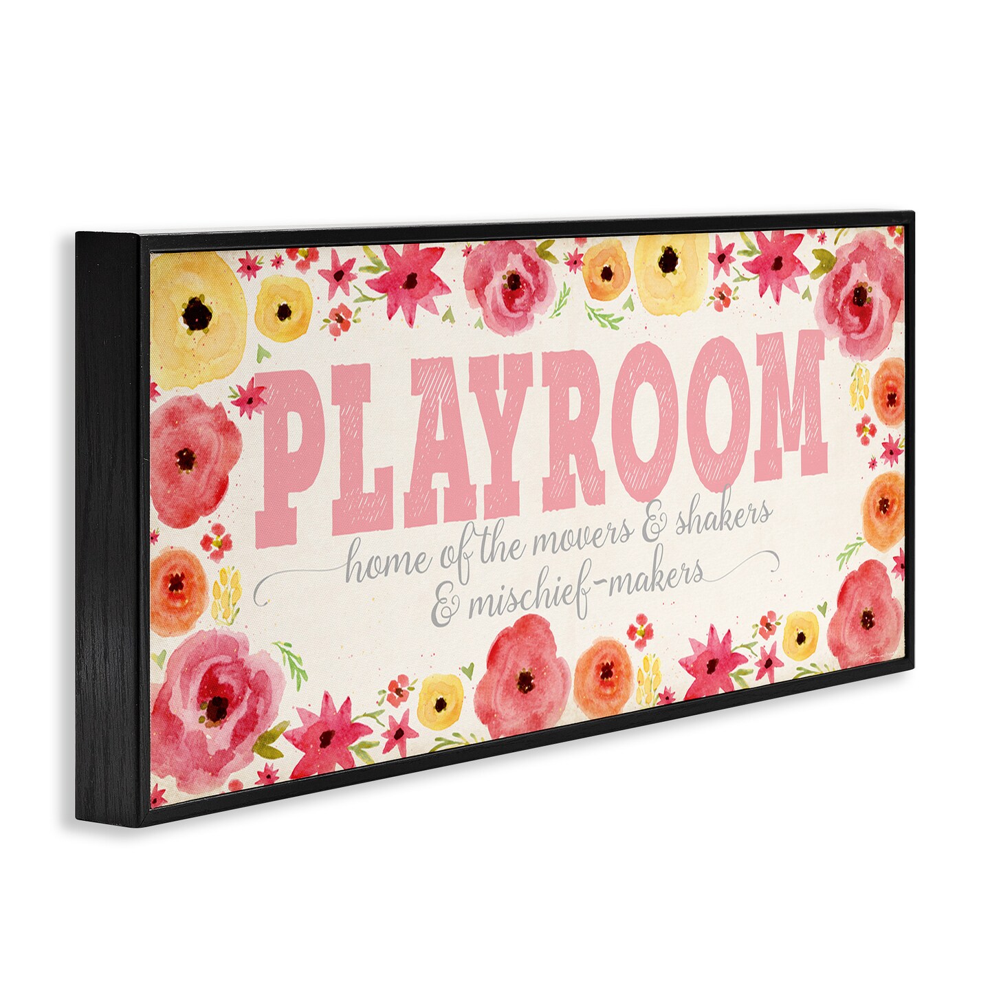 Stupell Industries Playroom Of Mischief Makers Pink Framed Giclee Art