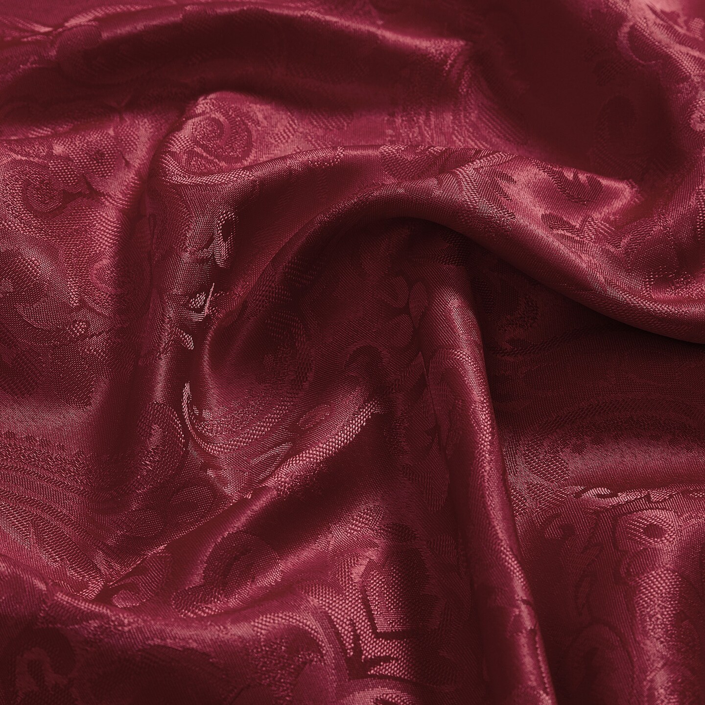 Threadmade Home Caiden Elegance Damask Tablecloth, Cranberry - 52"W x 70"L