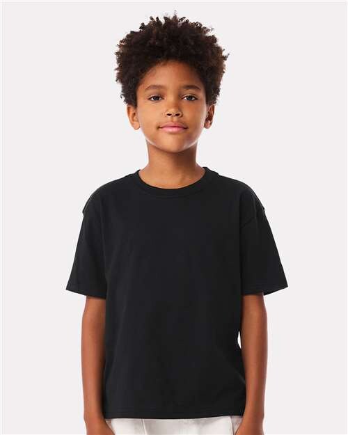 BELLA CANVAS Youth Heavyweight Short Sleeve Crewneck Tee 6 oz Relaxed Fit Cotton Kids T-Shirt