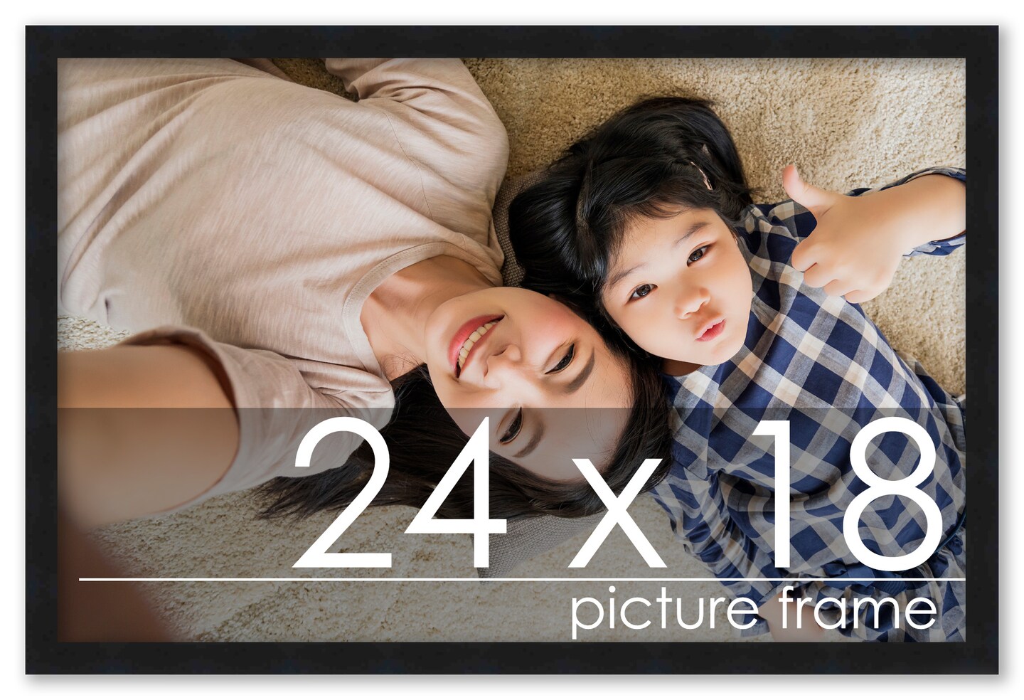 Classic Modern Black Picture Frame - UV Acrylic, Backing Board