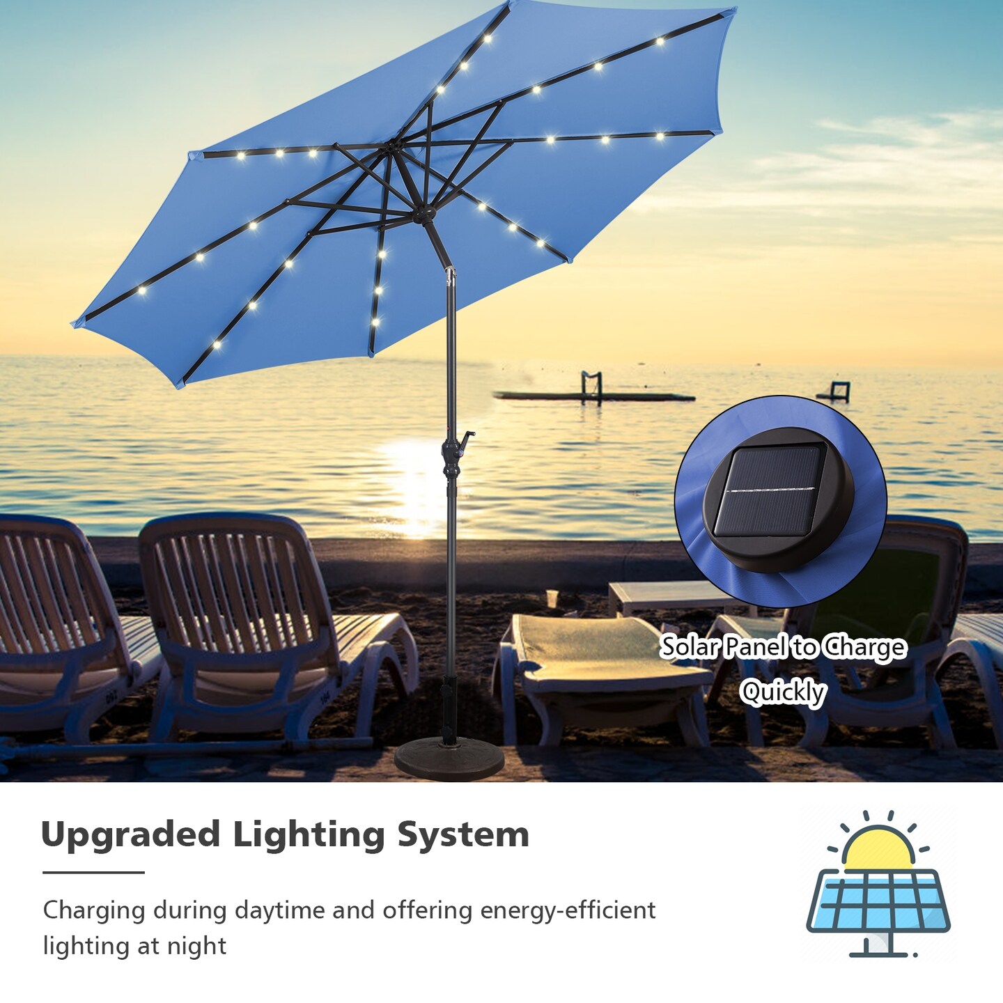 10 ft 6 rib patio umbrella replacement canopy Rectangular Patio Umbrella Canopy 10x6.5ft 6-Rib