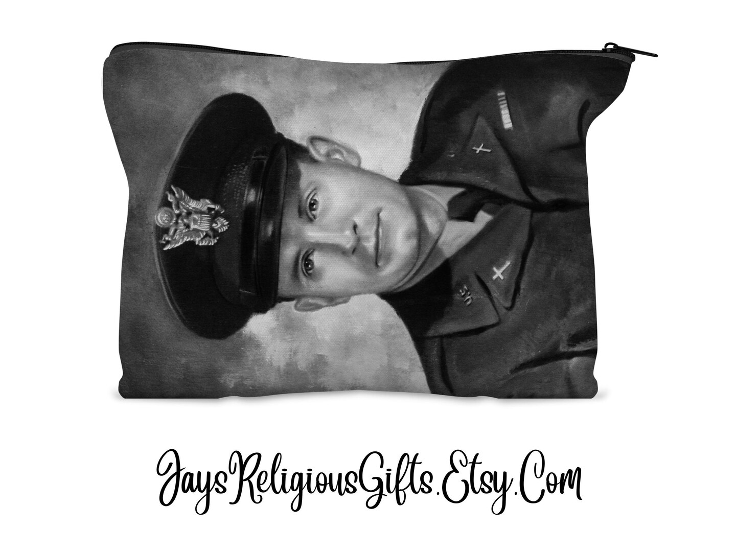 Father Emil Kapaun Rosary Pouch Custom Catholic zippered Case