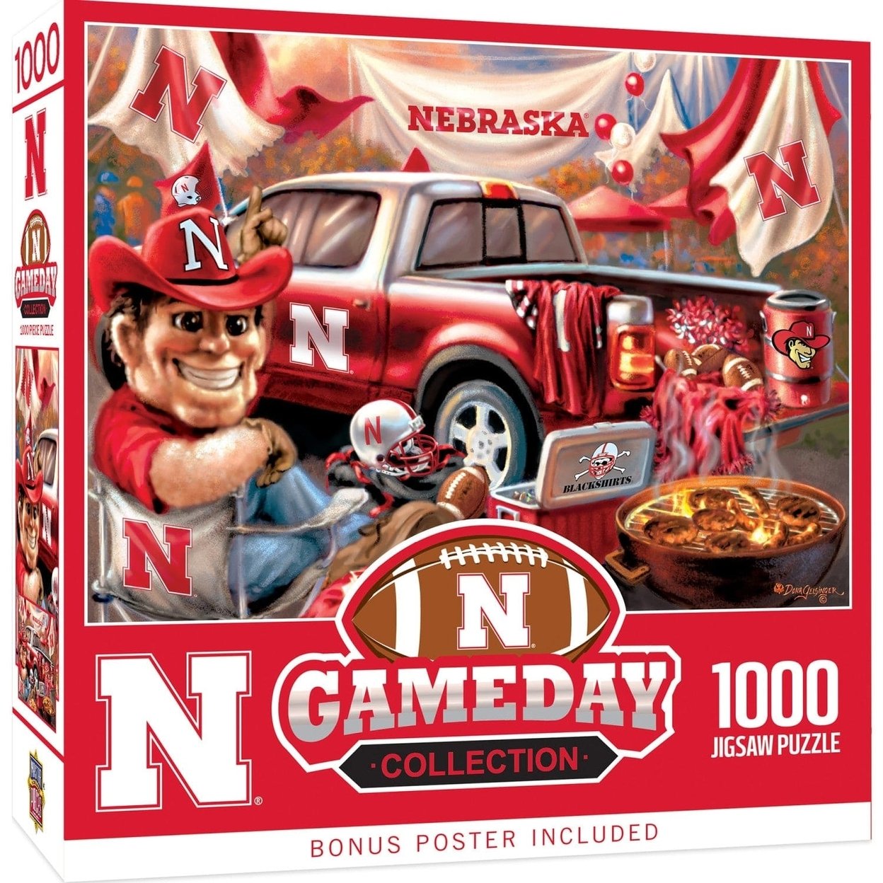 Nebraska Cornhuskers Gameday 1000 Piece Jigsaw Puzzle 100% Recycled Material