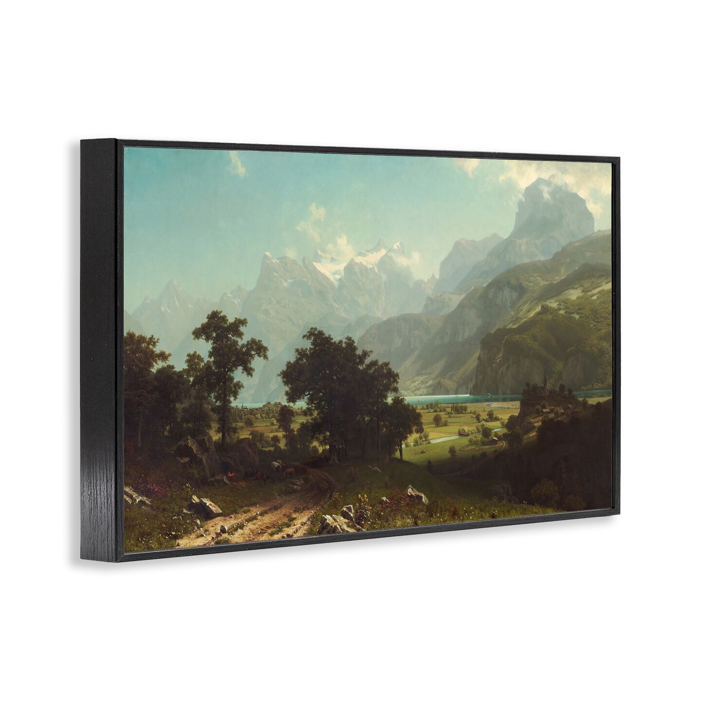 Stupell Industries Classical Bierstadt Lake Lucerne Framed Giclee Wall Art Design by one1000paintings