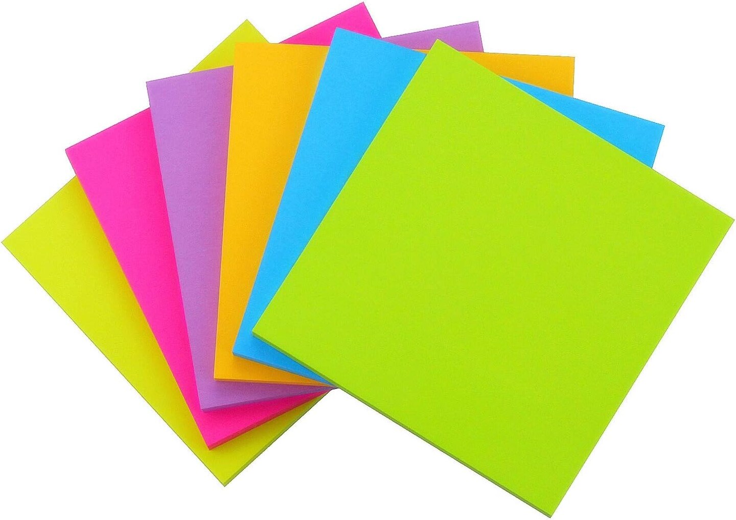 Sticky Notes 6 Bright Color 6 Pads Self-Stick Notes 4 in x 4 in, 70 Sheets/Pad
