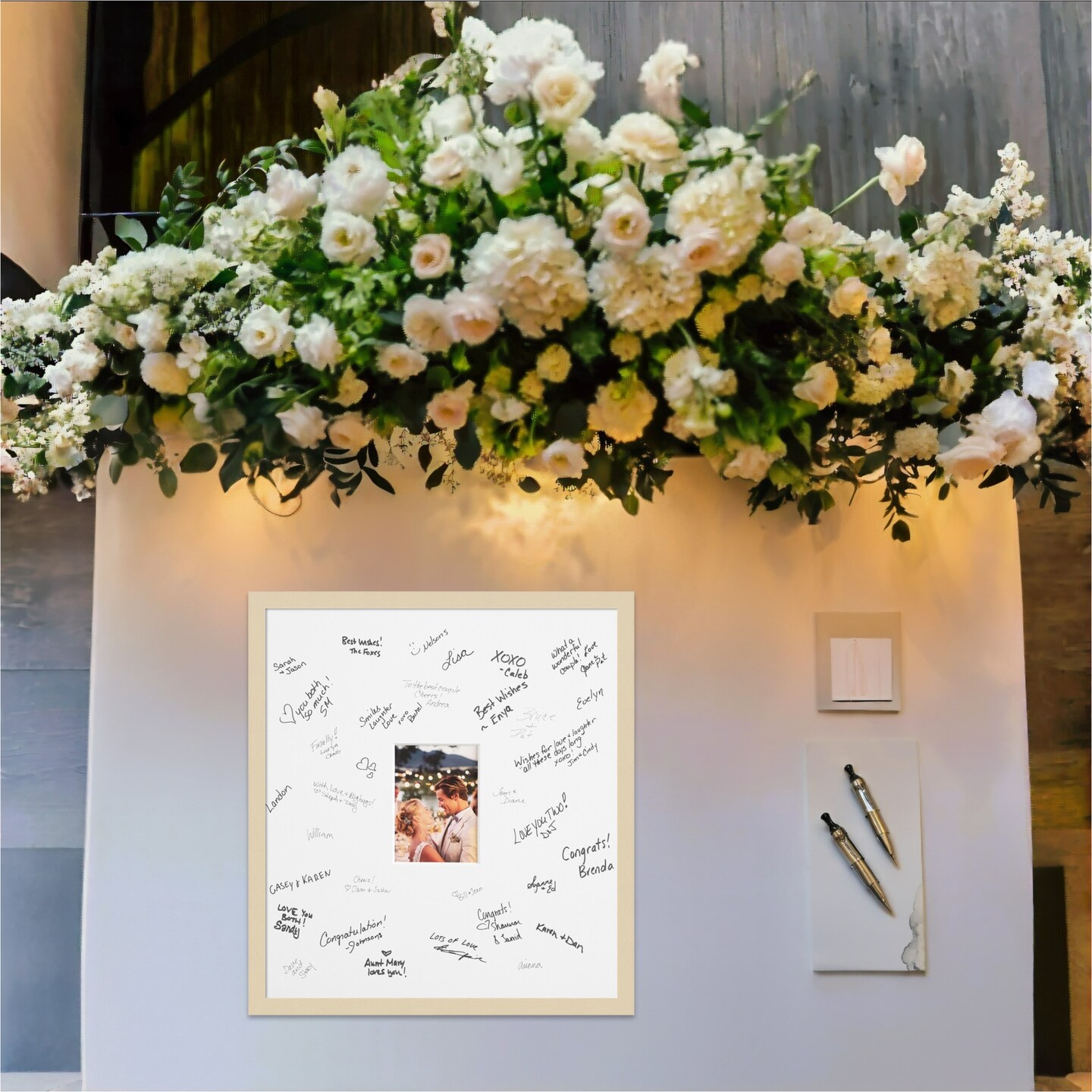 Svelte Signature Mat Picture Frame, Photo Frame Wedding Guest Book Alternative, Autograph Picture Mat for Signature Board, Wedding Celebrations Graduations Support Encouragement or Retirement