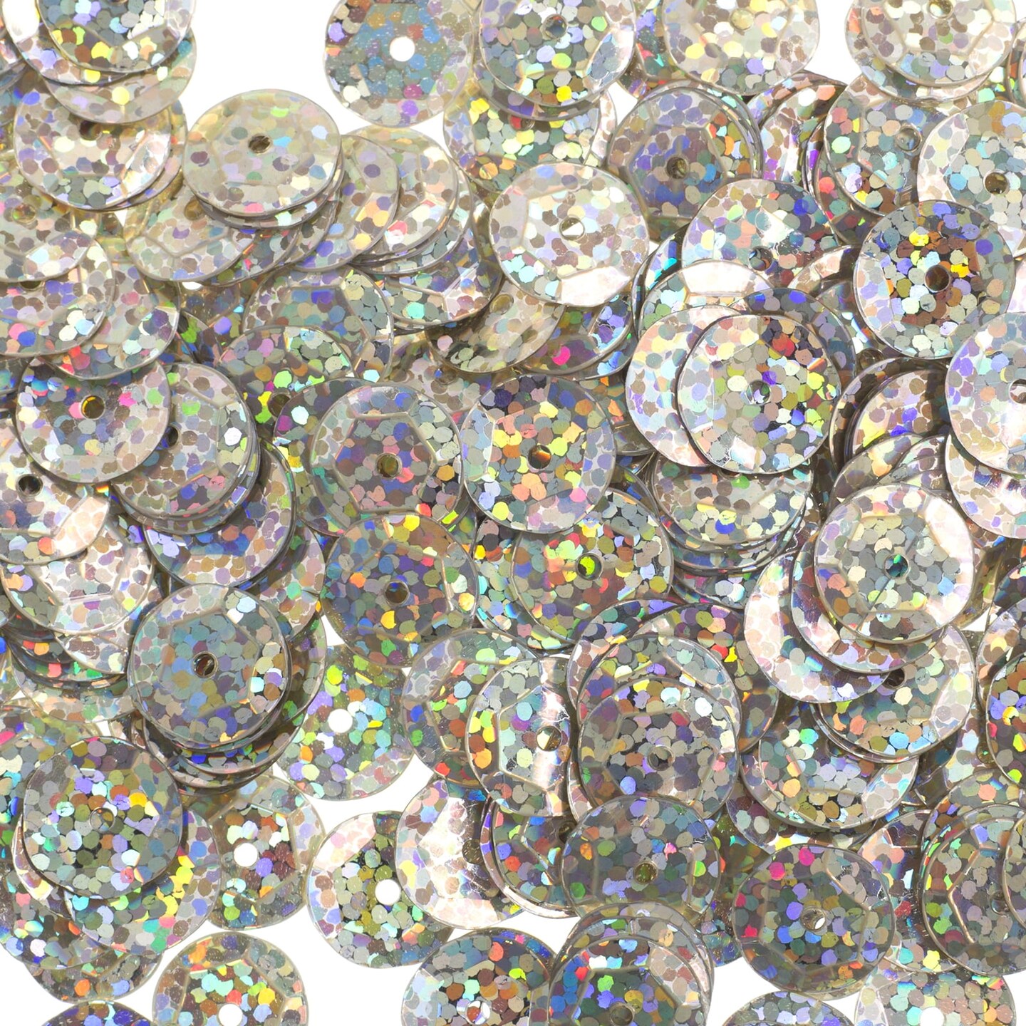 John Bead 10mm Flat Round Sequins Hologram, 450pcs