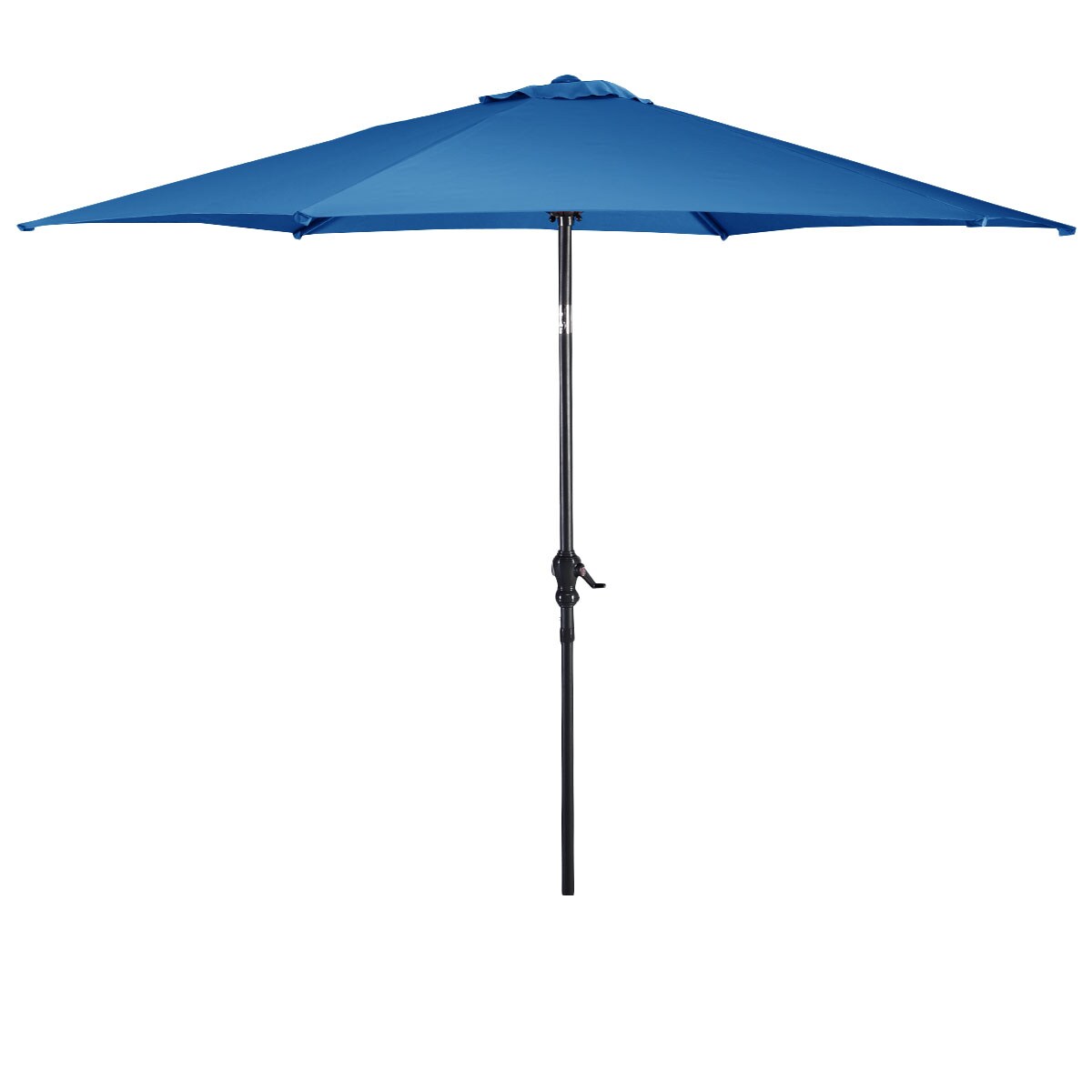 Costway 9FT Patio Umbrella Patio Market Steel Tilt W/ Crank Outdoor Yard Garden Blue
