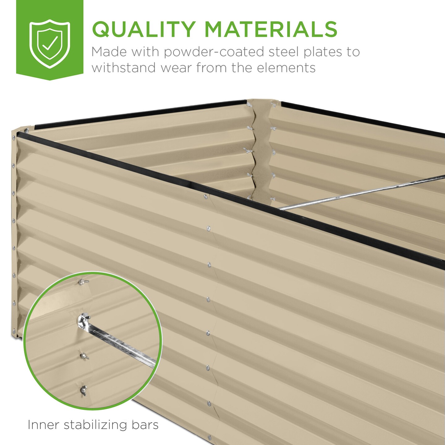 Best Choice Products 6x3x2ft Outdoor Metal Raised Garden Bed, Planter Box for Vegetables, Flowers, Herbs