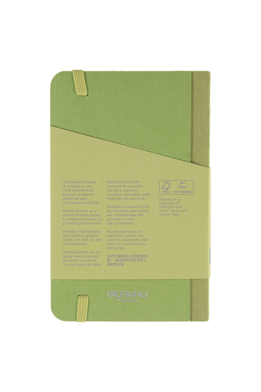 Fabriano Ecoqua Plus Sewn Bound 100% Italian made Notebook, 3.5&#x22; x 5.5&#x22;, 90gsm, 80 Sheets