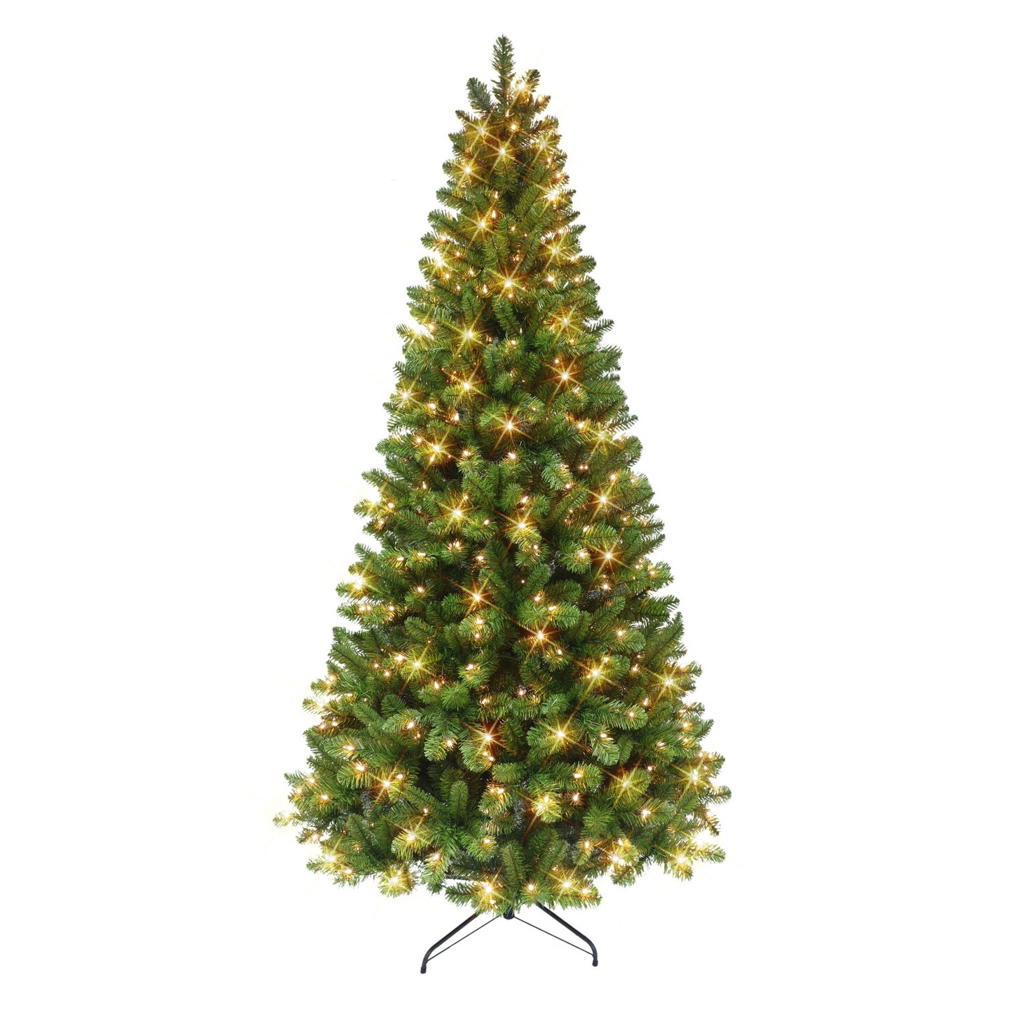 CC Christmas Decor Pre-Lit Medium Artificial Virginia Pine Christmas Tree - 7.5’ - Clear Lights